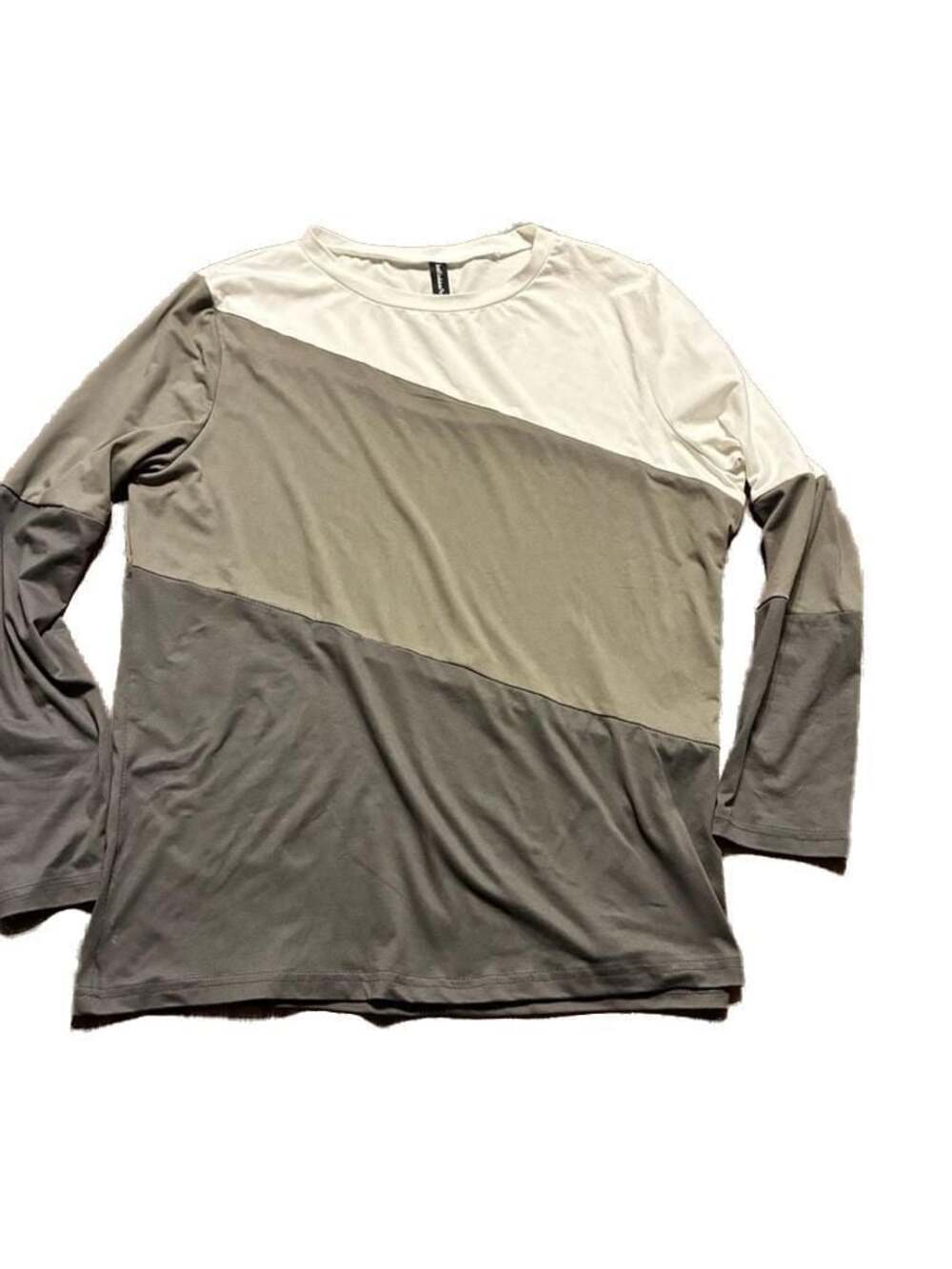 JustFashionNow Asymmetrical Color Block Long Sleeve Top Size XL